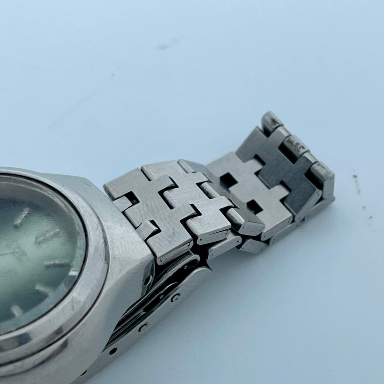 【稼働品】CITIZEN シチズン レディース 腕時計 4-661001 自動巻き グリーン文字盤 シルバー ラウンド デイデイト 曜日 日付表示 希少 アンティーク ビンテージ クラシック エレガント ドレスウォッチ クリーニング済み G4