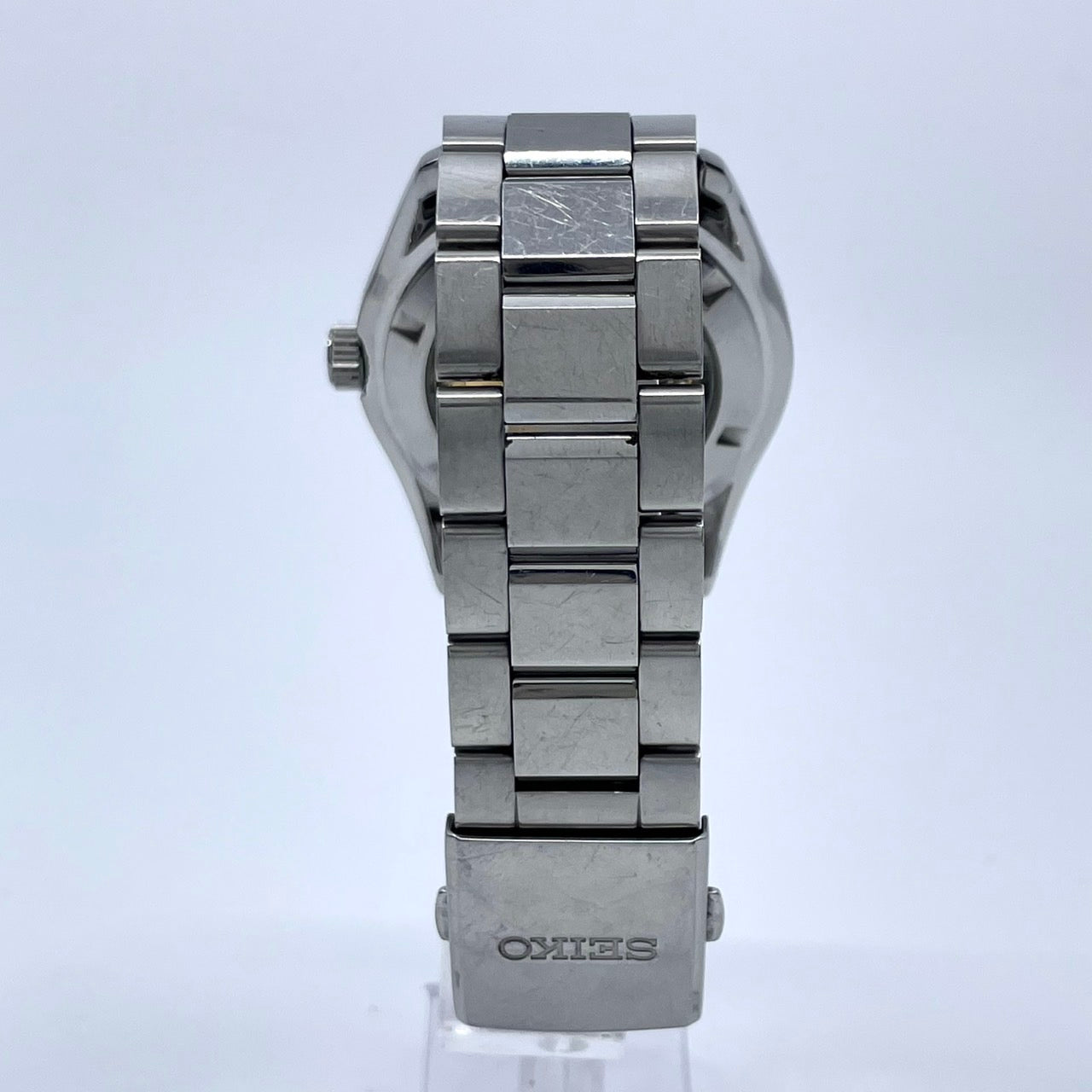 SEIKO セイコー プレサージュ メカニカル 4R38-00S0 メンズ 腕時計 自動巻き オープンハート スケルトン ブラック文字盤 シルバー ステンレススチール アナログ 裏スケ シースルーバック ドレスウォッチ ビジネス G4