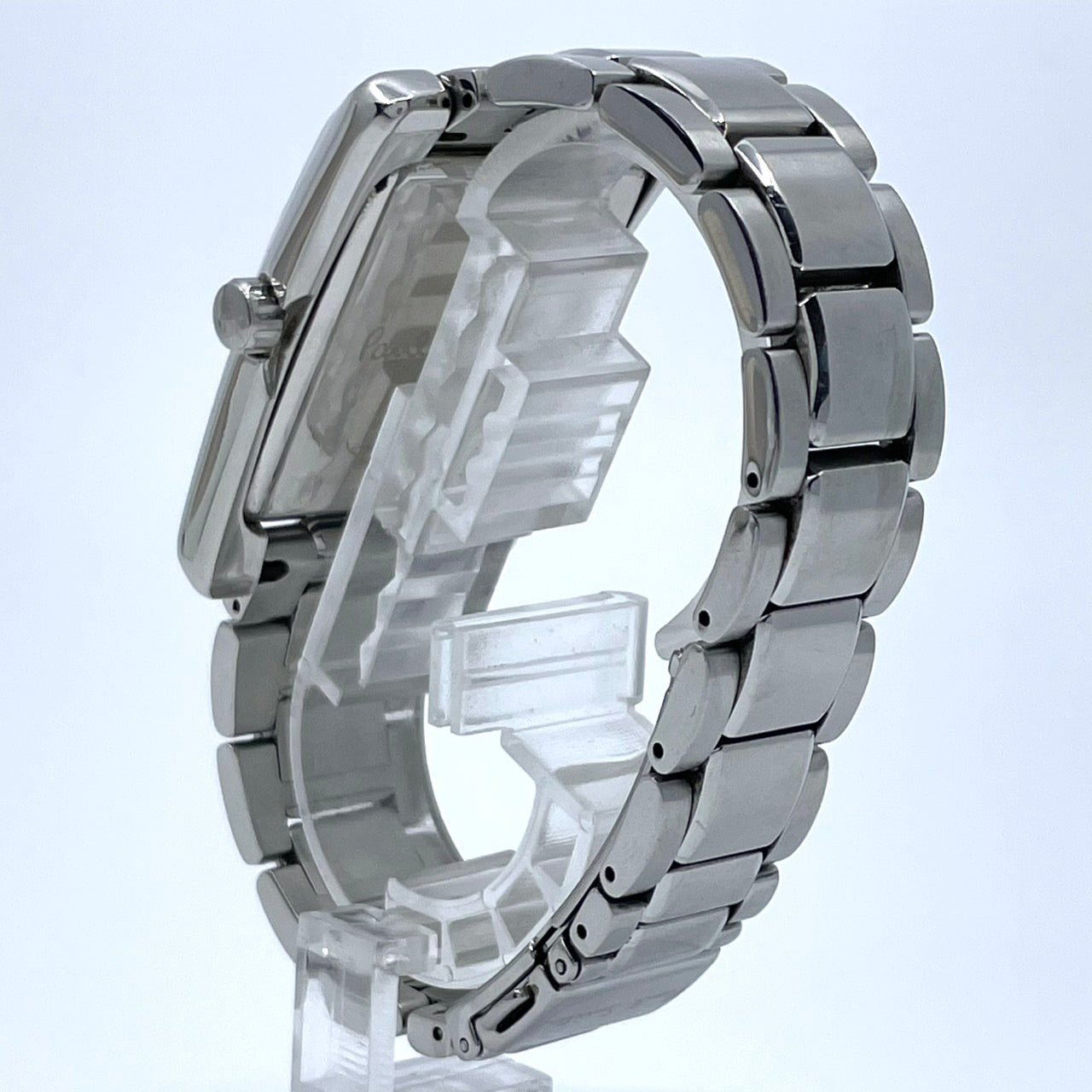 【電池交換済／稼働品】Paul Smith ポールスミス メンズ 腕時計 トノー シルバー アイボリー文字盤 クオーツ アナログ エレガント スタイリッシュ クラシック ビジネス カジュアル 人気モデル ユニークデザイン クリーニング済 G4