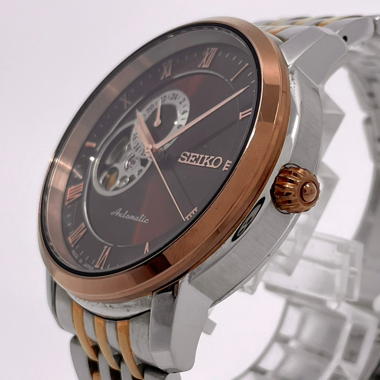 極美品 SEIKO セイコー プレサージュ クラシックコレクション SARY066 4R39-00M0 自動巻き メンズ腕時計 24石 オープンハート 稼働品 G4