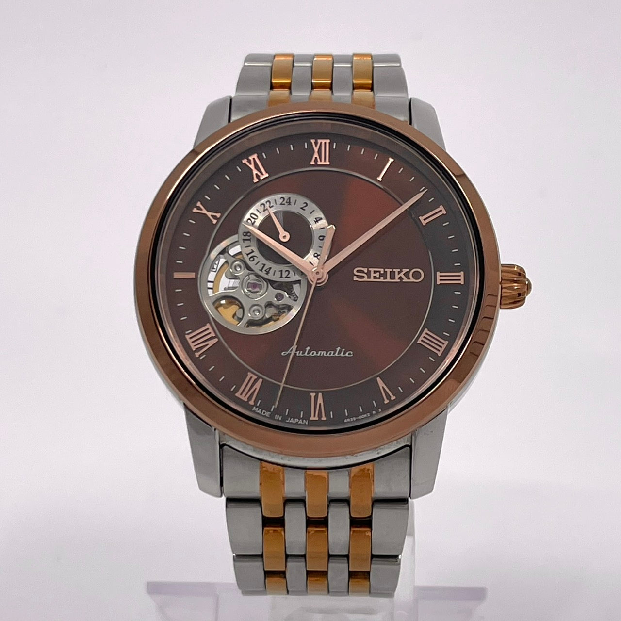 極美品 SEIKO セイコー プレサージュ クラシックコレクション SARY066 4R39-00M0 自動巻き メンズ腕時計 24石 オープンハート 稼働品 G4