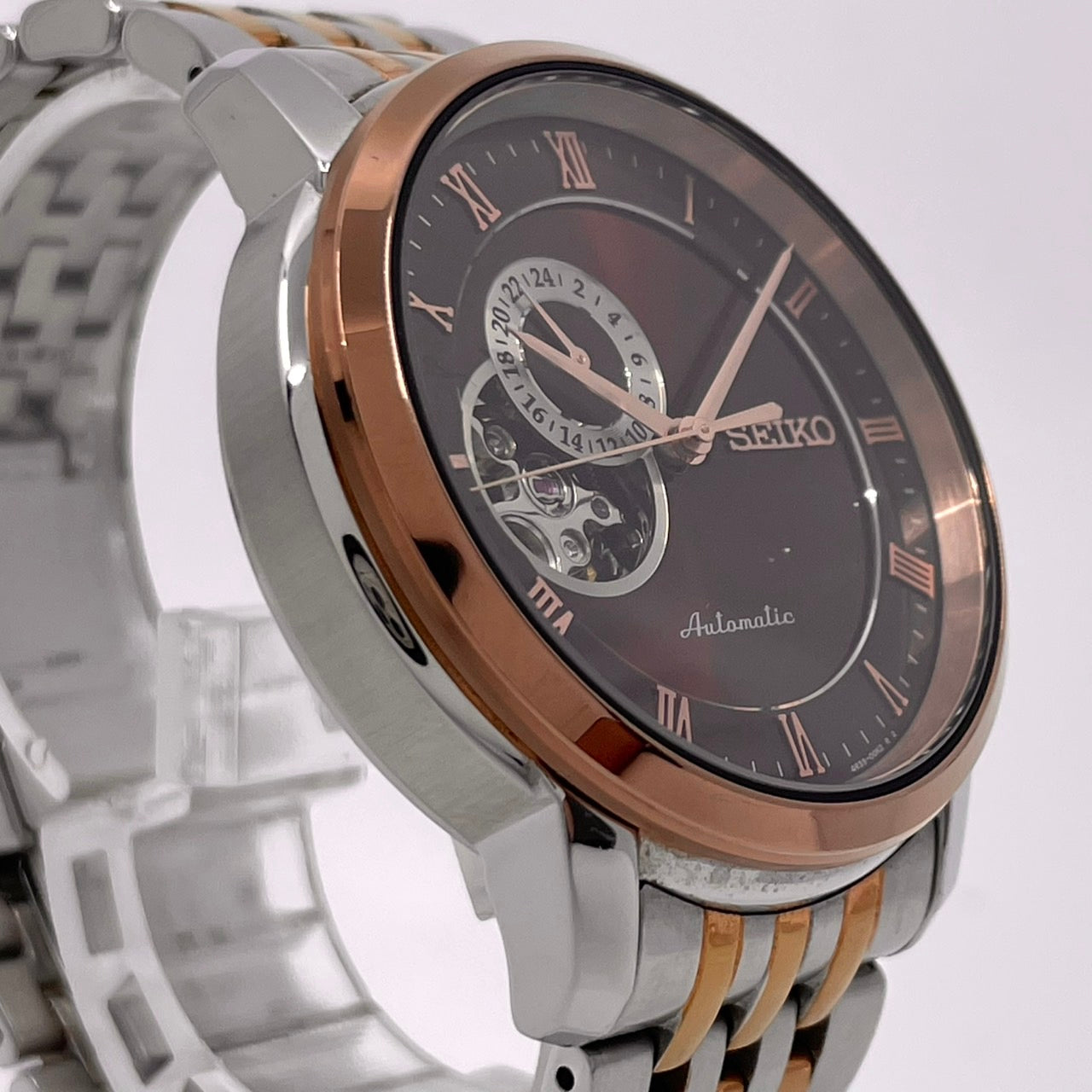 極美品 SEIKO セイコー プレサージュ クラシックコレクション SARY066 4R39-00M0 自動巻き メンズ腕時計 24石 オープンハート 稼働品 G4