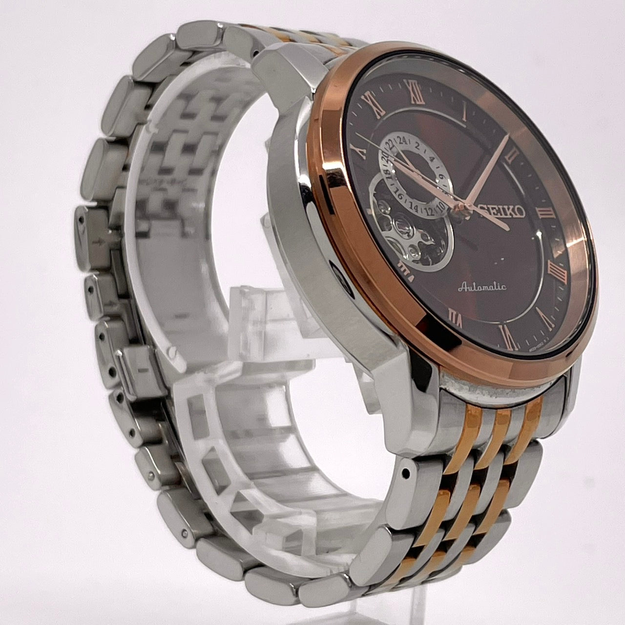 極美品 SEIKO セイコー プレサージュ クラシックコレクション SARY066 4R39-00M0 自動巻き メンズ腕時計 24石 オープンハート 稼働品 G4