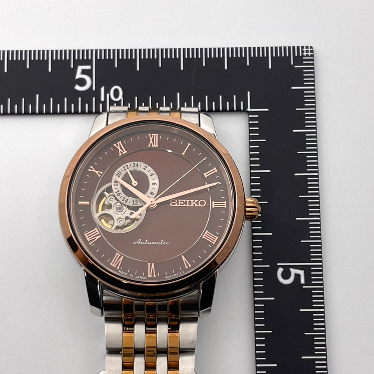 極美品 SEIKO セイコー プレサージュ クラシックコレクション SARY066 4R39-00M0 自動巻き メンズ腕時計 24石 オープンハート 稼働品 G4