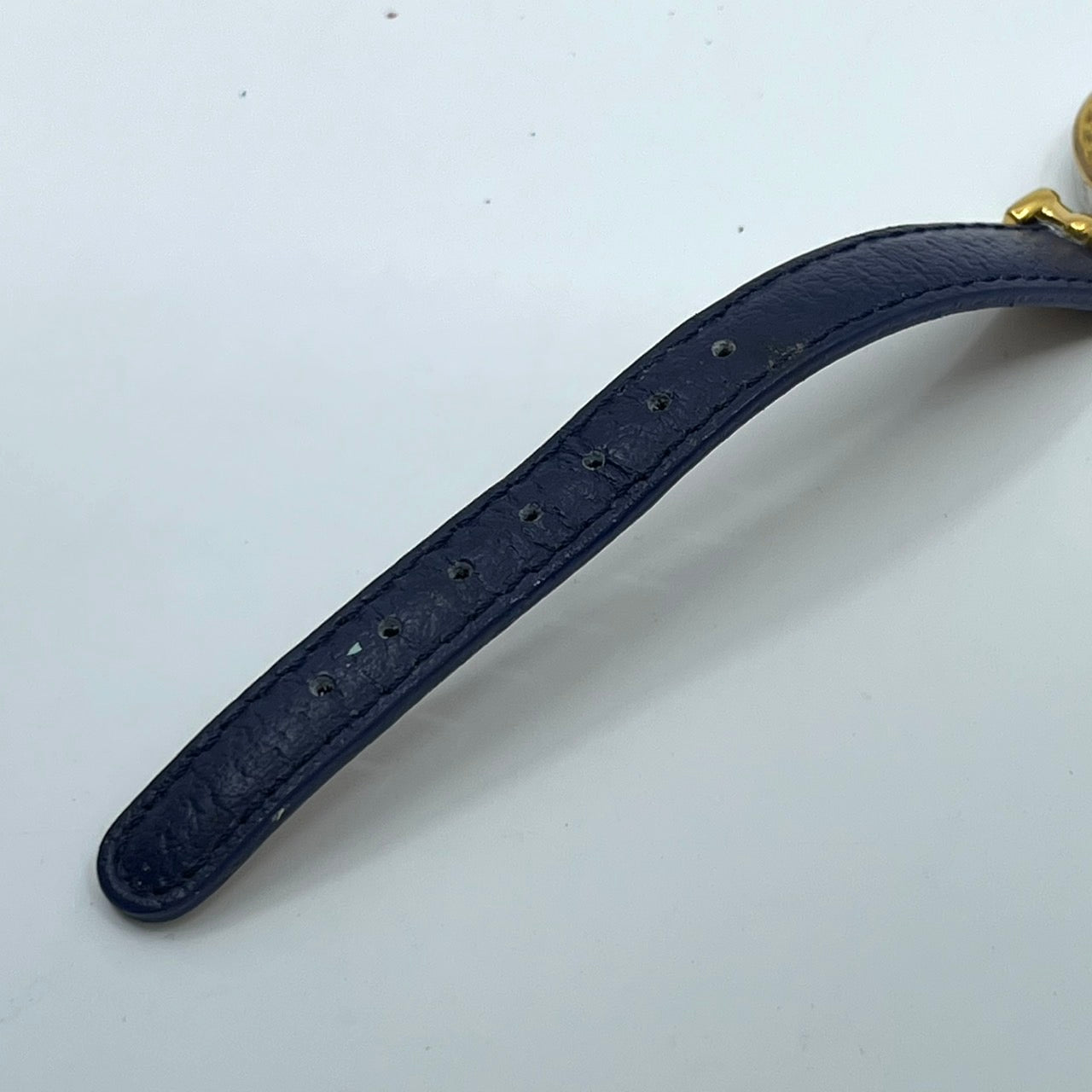 【電池交換済／稼働品】LA TOUR EIFFEL ラ・トゥール・エッフェル レディース 腕時計 ゴールド ブルーレザーベルト トリコロール ラウンド クオーツ アナログ エレガント クラシック ビンテージ ドレスウォッチ パリ フランス クリーニング済 G