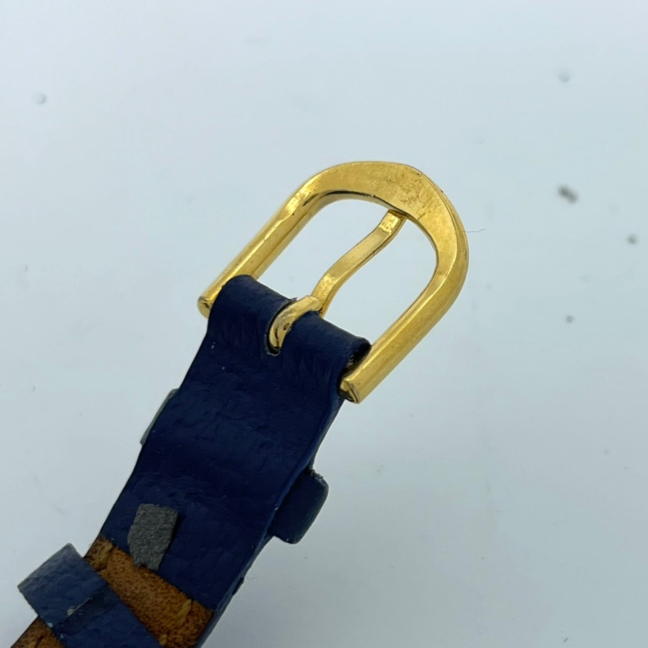 【電池交換済／稼働品】LA TOUR EIFFEL ラ・トゥール・エッフェル レディース 腕時計 ゴールド ブルーレザーベルト トリコロール ラウンド クオーツ アナログ エレガント クラシック ビンテージ ドレスウォッチ パリ フランス クリーニング済 G