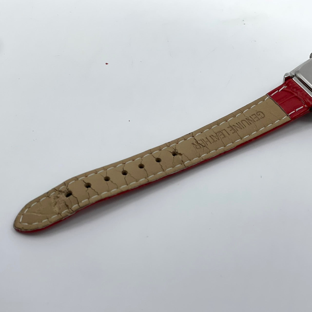 【電池交換済／稼働品】michel Jurdain SPORT ミッシェルジョルダン レディース 腕時計 ダイヤモンド SL-1000 トノー型 カラフルインデックス ポップデザイン レッドレザーベルト クオーツ アナログ エレガント 個性的 箱付き G