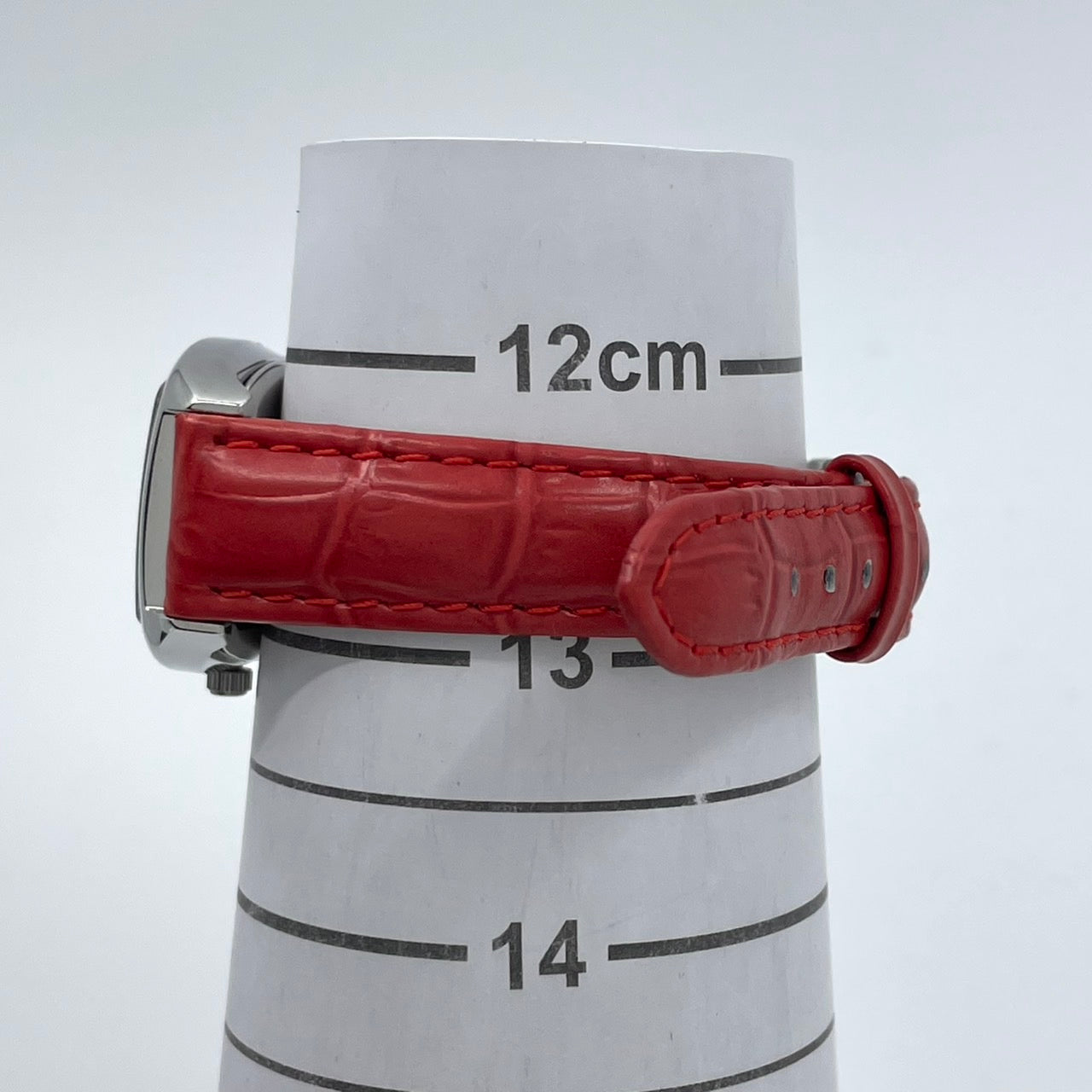 【電池交換済／稼働品】michel Jurdain SPORT ミッシェルジョルダン レディース 腕時計 ダイヤモンド SL-1000 トノー型 カラフルインデックス ポップデザイン レッドレザーベルト クオーツ アナログ エレガント 個性的 箱付き G