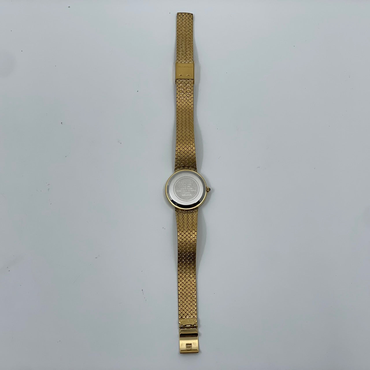 【電池交換済】Klaeuse クラウゼ レディース 腕時計 NM-1000 ゴールド メッシュベルト ドレスウォッチ エレガント ゴージャス 宝石インデックス ビンテージ クラシック スイス製ムーブメント クオーツ 箱付 G4