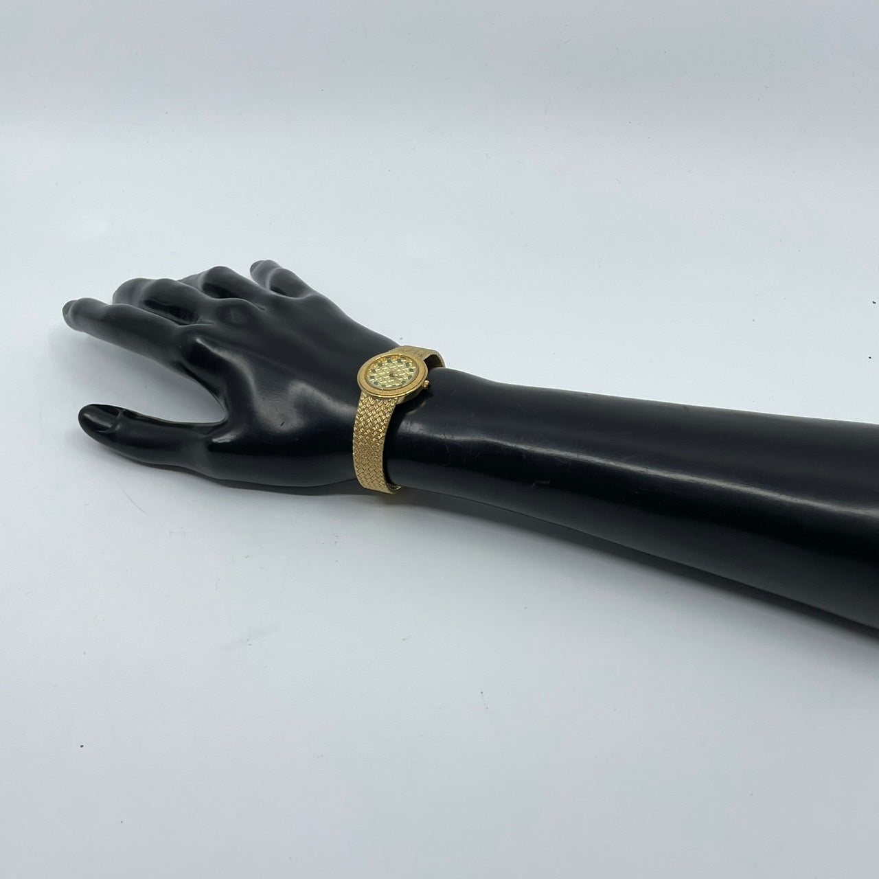 【電池交換済】Klaeuse クラウゼ レディース 腕時計 NM-1000 ゴールド メッシュベルト ドレスウォッチ エレガント ゴージャス 宝石インデックス ビンテージ クラシック スイス製ムーブメント クオーツ 箱付 G4