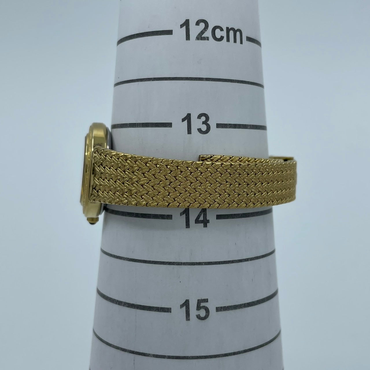 【電池交換済】Klaeuse クラウゼ レディース 腕時計 NM-1000 ゴールド メッシュベルト ドレスウォッチ エレガント ゴージャス 宝石インデックス ビンテージ クラシック スイス製ムーブメント クオーツ 箱付 G4