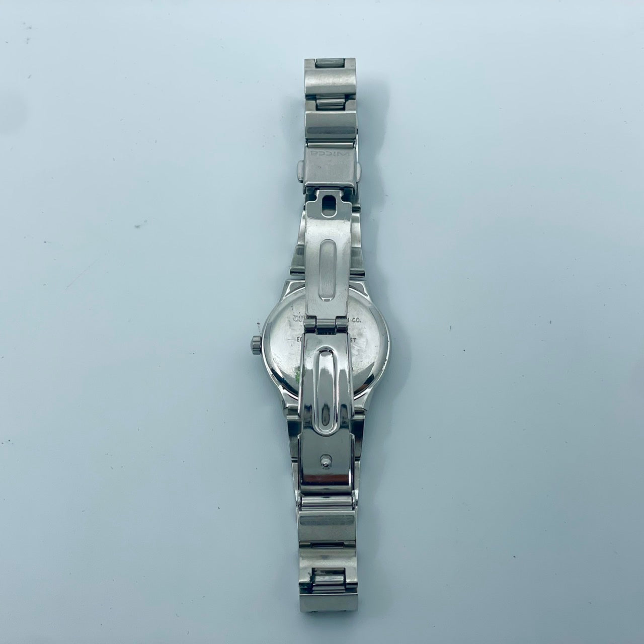 【稼働品】CITIZEN wicca シチズン ウィッカ レディース 腕時計 エコドライブ ソーラー E031-S039347 水色 ブルー文字盤 シルバー アナログ シンプルデザイン カジュアルウォッチ 10気圧防水 人気モデル クリーニング済み G4