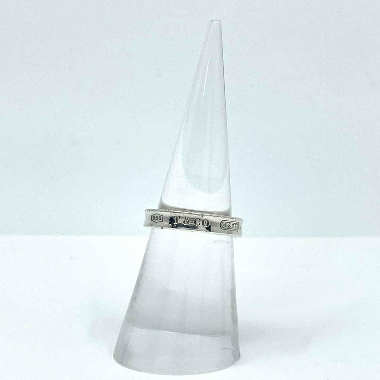 ティファニー TIFFANY&Co. 1837 シルバーリング Ag925 T&CO ロゴ刻印 シンプル ナローリング 11号 指輪 ユニセックス I1