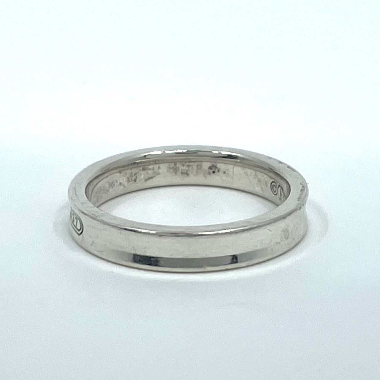 ティファニー TIFFANY&Co. 1837 シルバーリング ナローリング Ag925 指輪 15.5号 T&CO ロゴ刻印 シンプル レディース I1