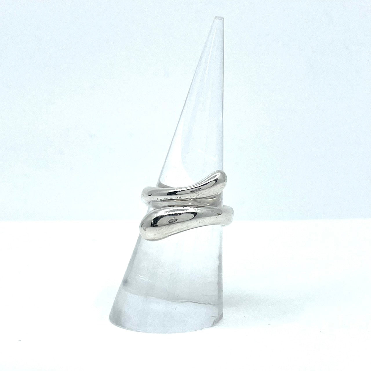 ティファニー TIFFANY&Co. シルバーリング Ag925 オープンデザイン ティアドロップ 曲線フォルム 指輪 13号 ユニセックス I1