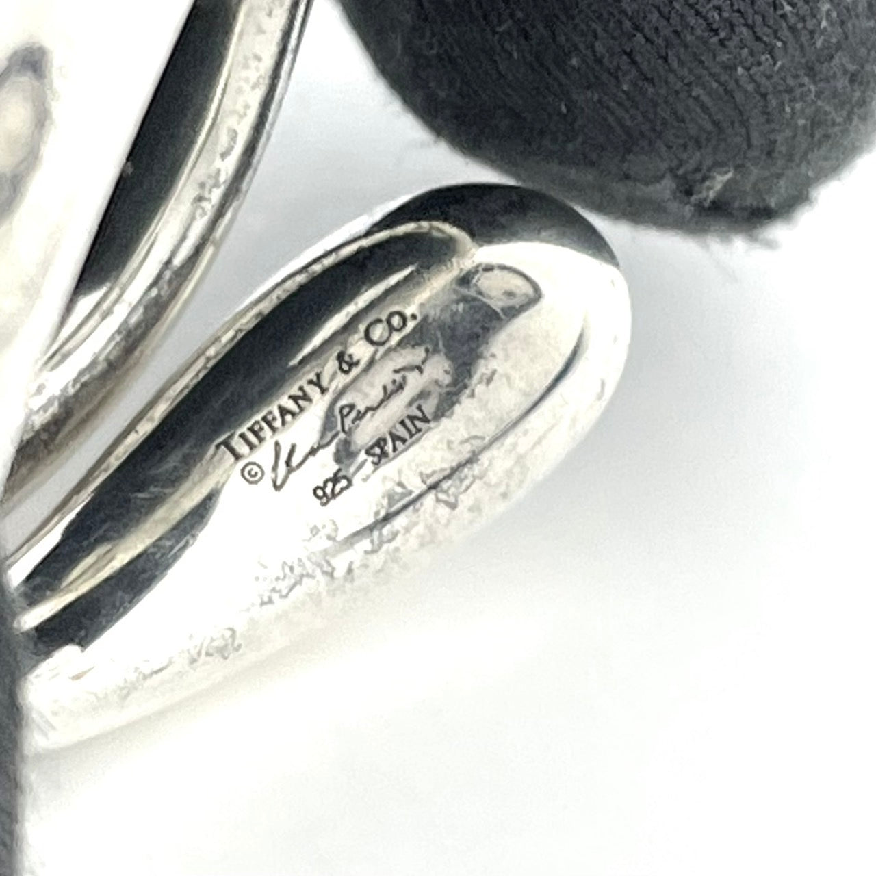 ティファニー TIFFANY&Co. シルバーリング Ag925 オープンデザイン ティアドロップ 曲線フォルム 指輪 13号 ユニセックス I1