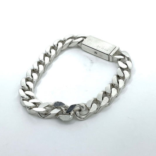 美品 グッチ GUCCI シルバー ブレスレット 喜平チェーン スターリングシルバー Ag925 メンズ レディース ユニセックス I1