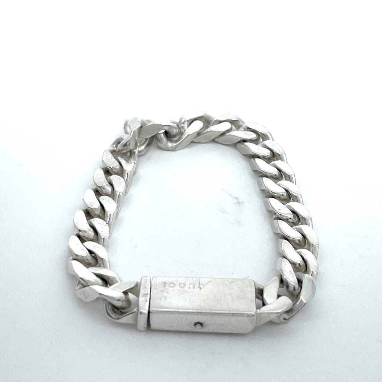 美品 グッチ GUCCI シルバー ブレスレット 喜平チェーン スターリングシルバー Ag925 メンズ レディース ユニセックス I1