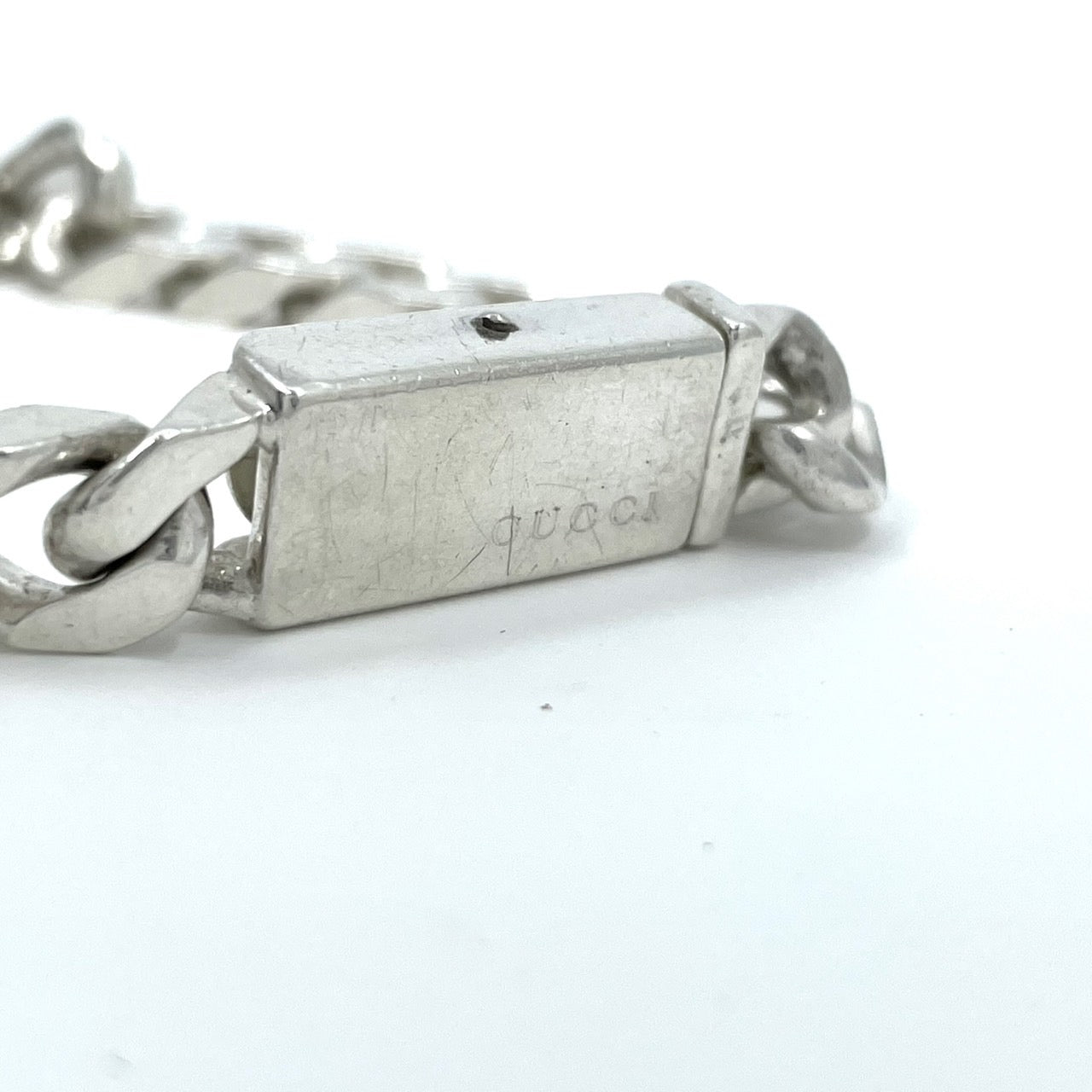美品 グッチ GUCCI シルバー ブレスレット 喜平チェーン スターリングシルバー Ag925 メンズ レディース ユニセックス I1