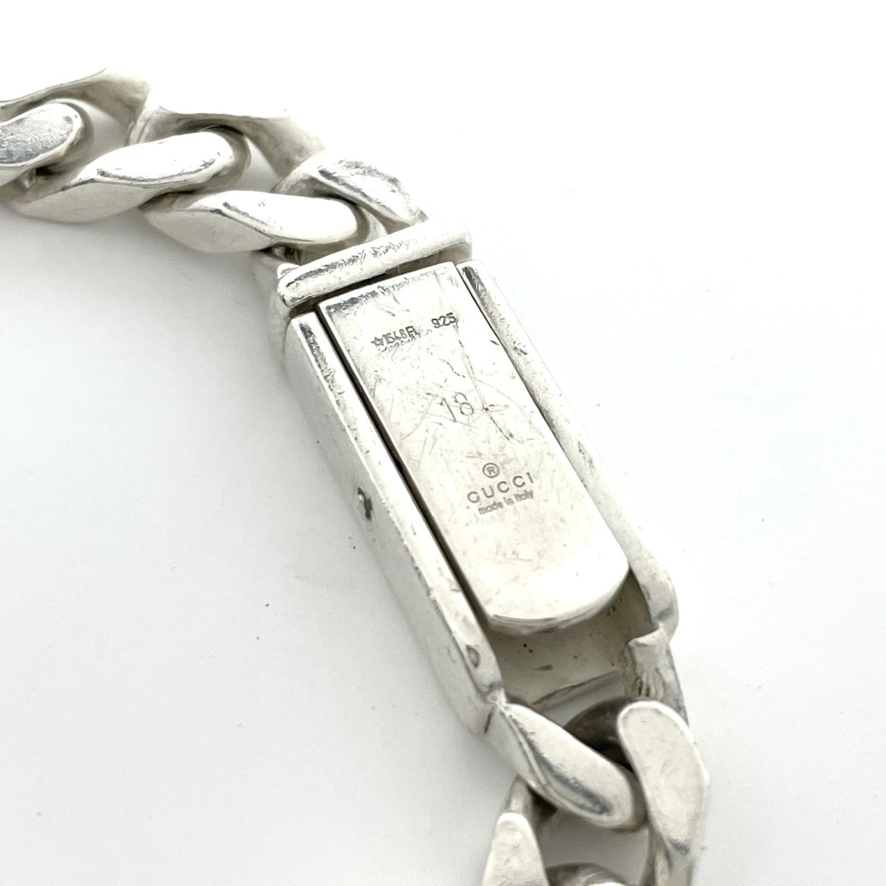 美品 グッチ GUCCI シルバー ブレスレット 喜平チェーン スターリングシルバー Ag925 メンズ レディース ユニセックス I1