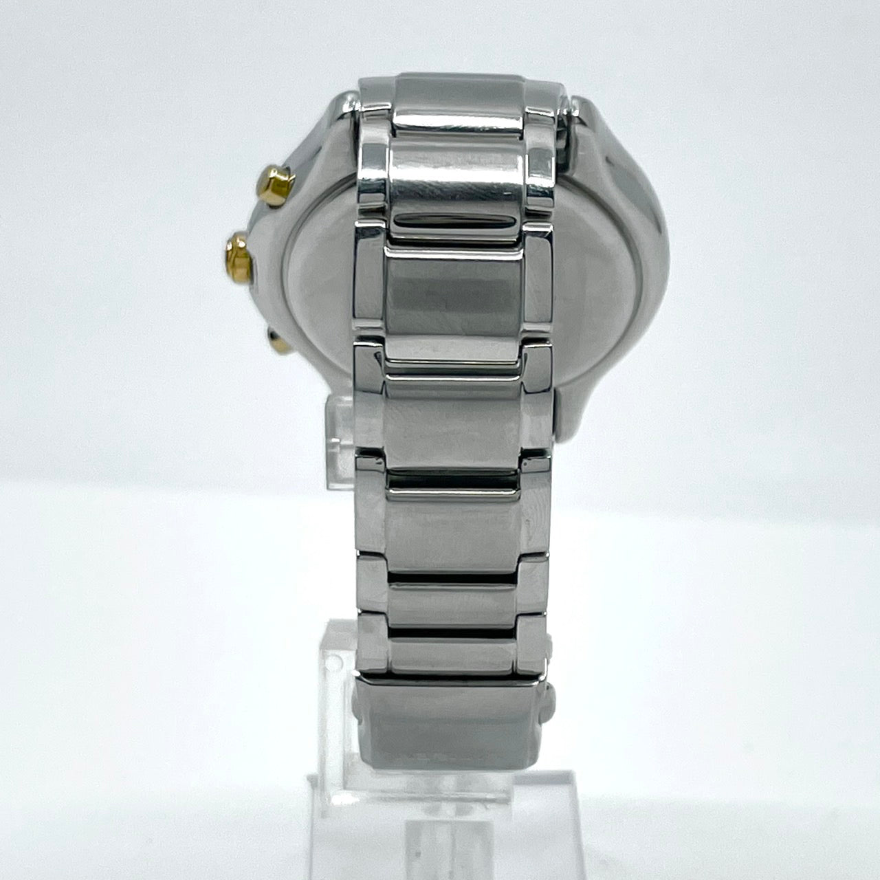 【稼働品】CITIZEN シチズン レディース 腕時計 エコドライブ クロノグラフ H504-S091721 ソーラー シルバー 多機能 デイト表示 サファイアガラス エレガント ビジネス スタイリッシュ 人気モデル クリーニング済み G6