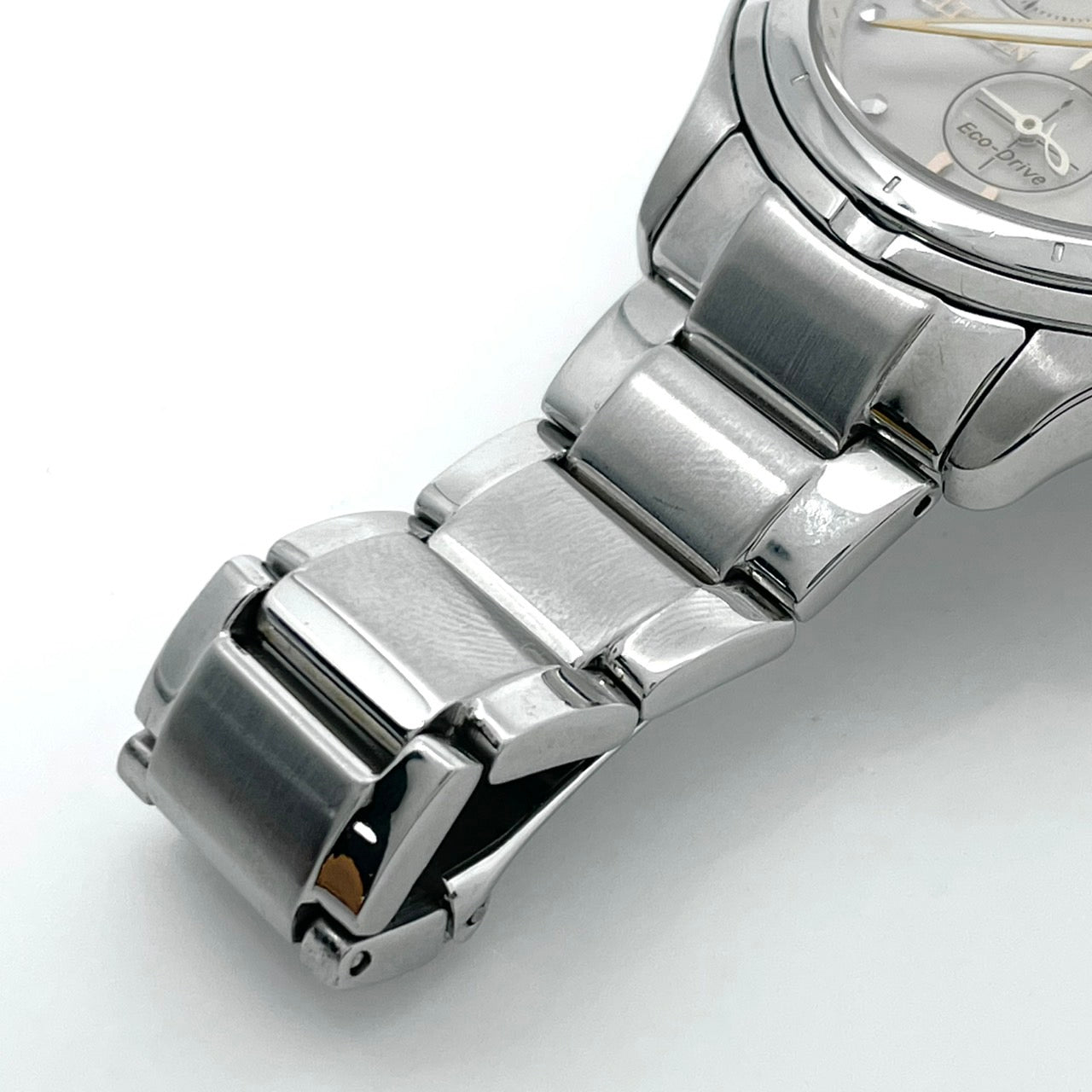 【稼働品】CITIZEN シチズン レディース 腕時計 エコドライブ クロノグラフ H504-S091721 ソーラー シルバー 多機能 デイト表示 サファイアガラス エレガント ビジネス スタイリッシュ 人気モデル クリーニング済み G6