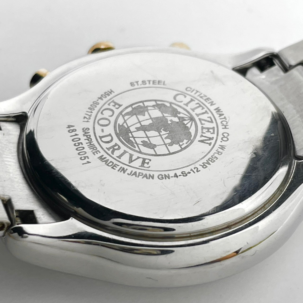 【稼働品】CITIZEN シチズン レディース 腕時計 エコドライブ クロノグラフ H504-S091721 ソーラー シルバー 多機能 デイト表示 サファイアガラス エレガント ビジネス スタイリッシュ 人気モデル クリーニング済み G6