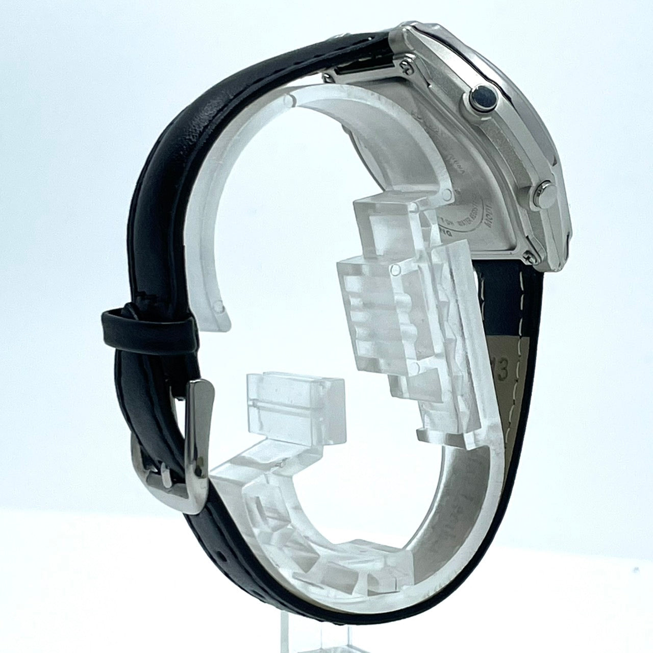 【新品ベルト（社外品）／稼働品】CASIO wave ceptor カシオ ウェーブセプター レディース 腕時計 LWA-M141 電波ソーラー アナデジ シルバー ブラックレザー ラウンド クラシック ビジネス カジュアル 多機能 クリーニング済み G6