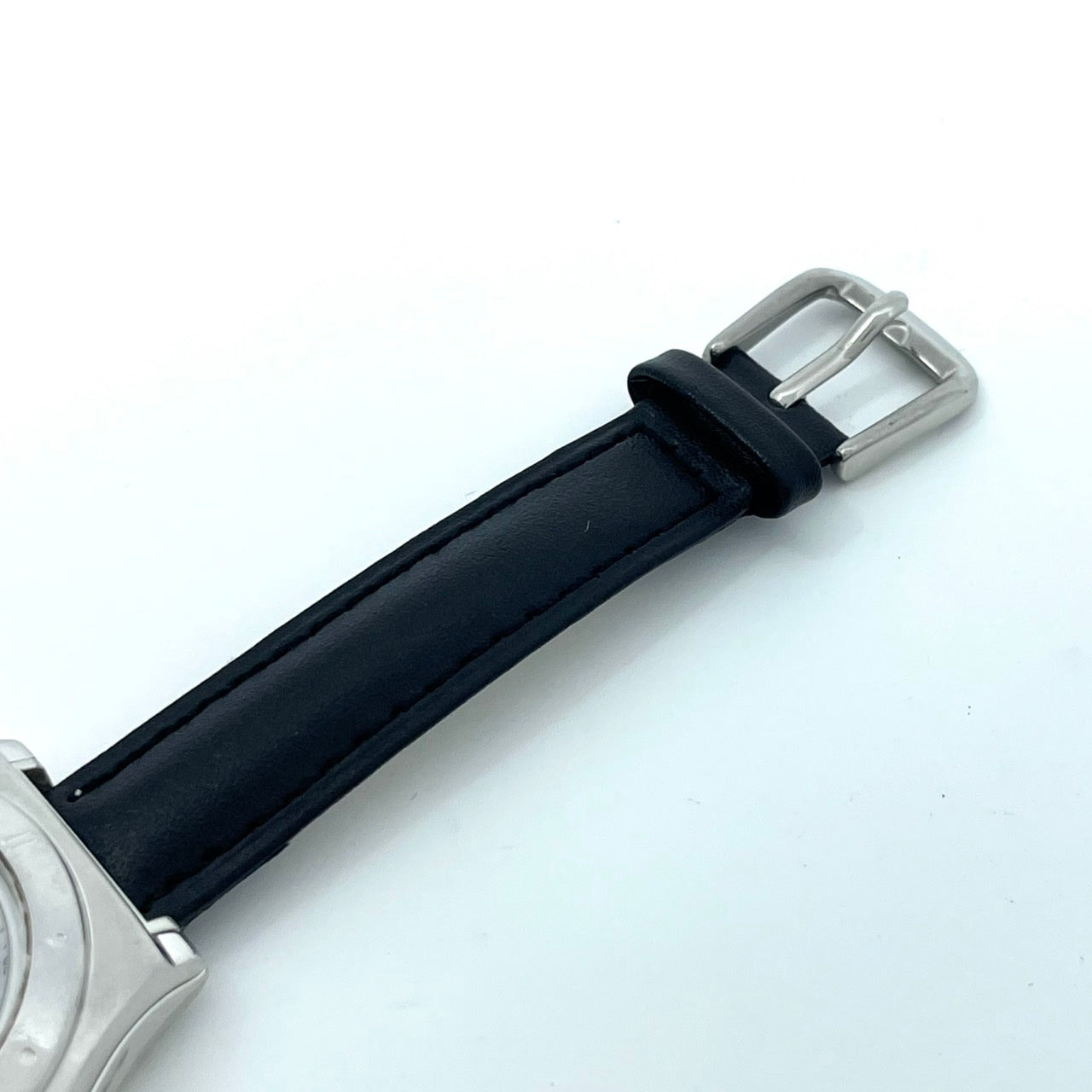 【新品ベルト（社外品）／稼働品】CASIO wave ceptor カシオ ウェーブセプター レディース 腕時計 LWA-M141 電波ソーラー アナデジ シルバー ブラックレザー ラウンド クラシック ビジネス カジュアル 多機能 クリーニング済み G6