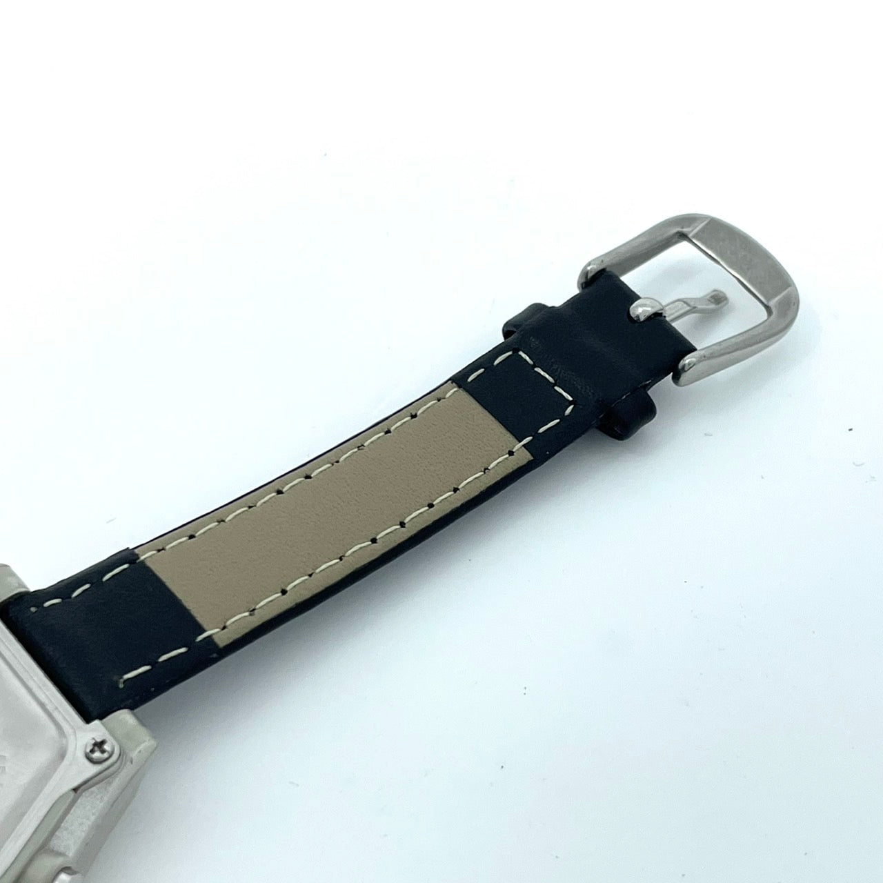 【新品ベルト（社外品）／稼働品】CASIO wave ceptor カシオ ウェーブセプター レディース 腕時計 LWA-M141 電波ソーラー アナデジ シルバー ブラックレザー ラウンド クラシック ビジネス カジュアル 多機能 クリーニング済み G6