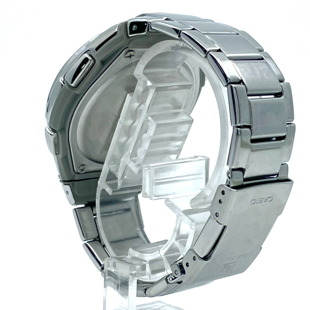 【稼働品】CASIO wave ceptor カシオ ウェーブセプター メンズ 腕時計 WVQ-M410 電波ソーラー クロノグラフ ネイビー シルバー 多機能 ワールドタイム MULTI BAND 6 ビジネス カジュアル アナログ クリーニング済 G6