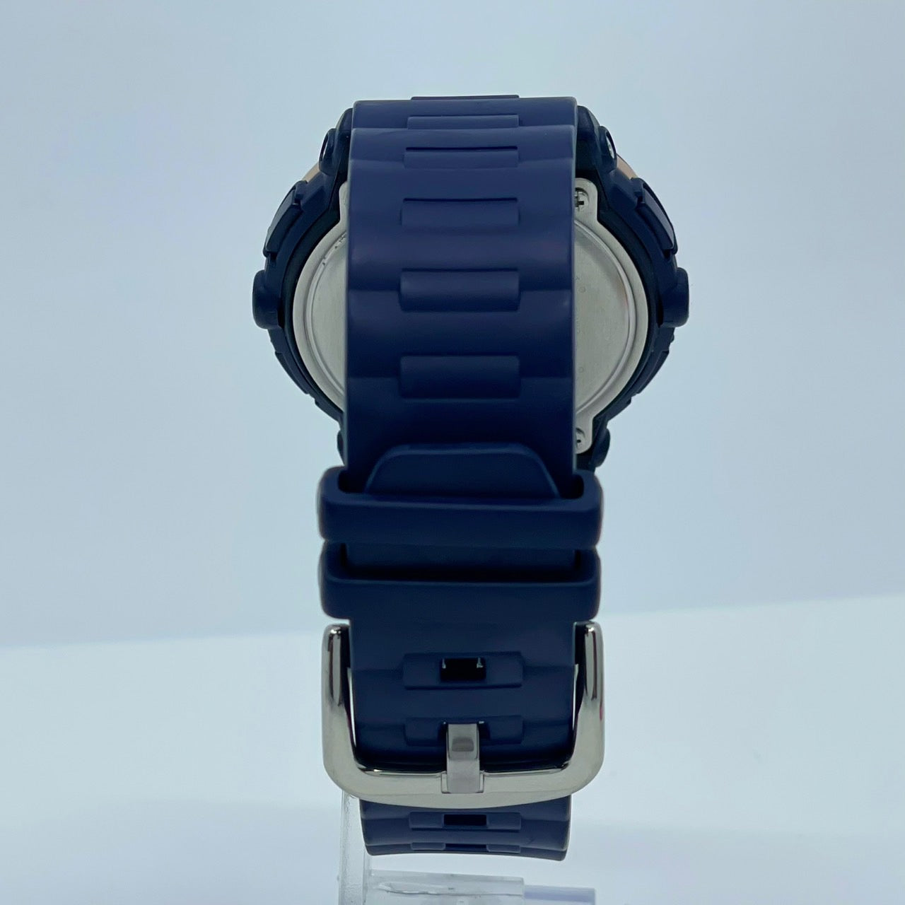 【電池交換済／稼働品】CASIO Baby-G カシオ ベビーG レディース 腕時計 BGA-150PG ネイビー ローズゴールド アナデジ 耐衝撃構造 10気圧防水 ワールドタイム アラーム ストップウォッチ カジュアル スポーティ クリーニング済 G6