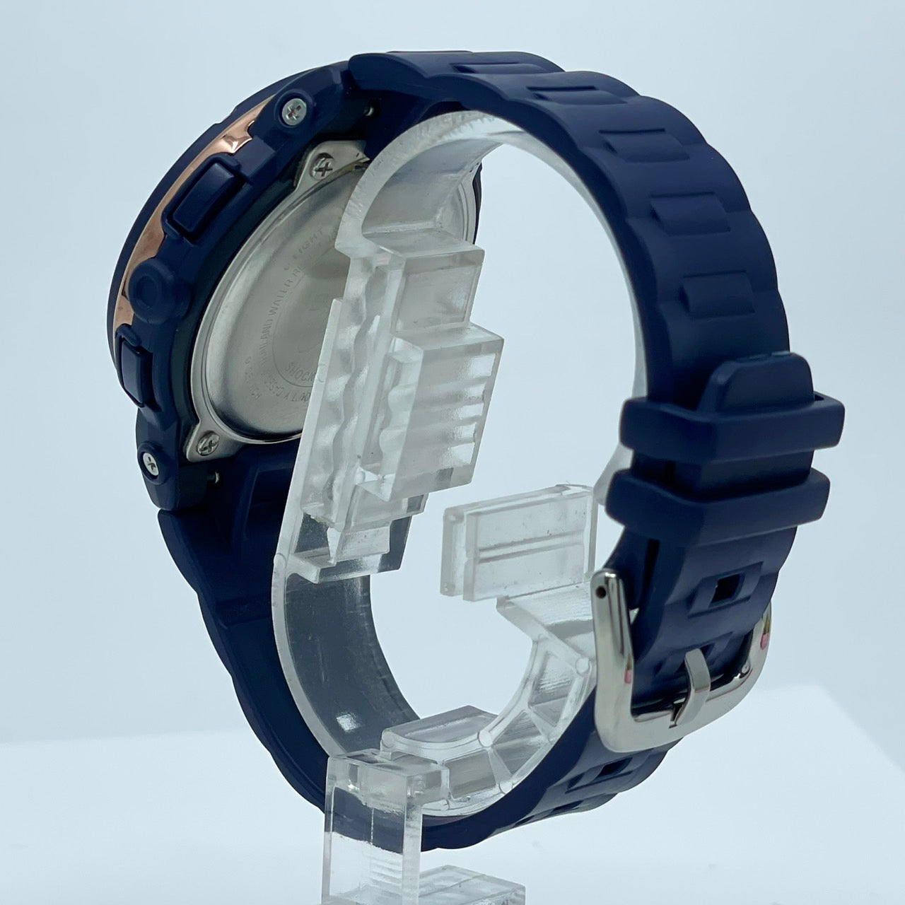 【電池交換済／稼働品】CASIO Baby-G カシオ ベビーG レディース 腕時計 BGA-150PG ネイビー ローズゴールド アナデジ 耐衝撃構造 10気圧防水 ワールドタイム アラーム ストップウォッチ カジュアル スポーティ クリーニング済 G6