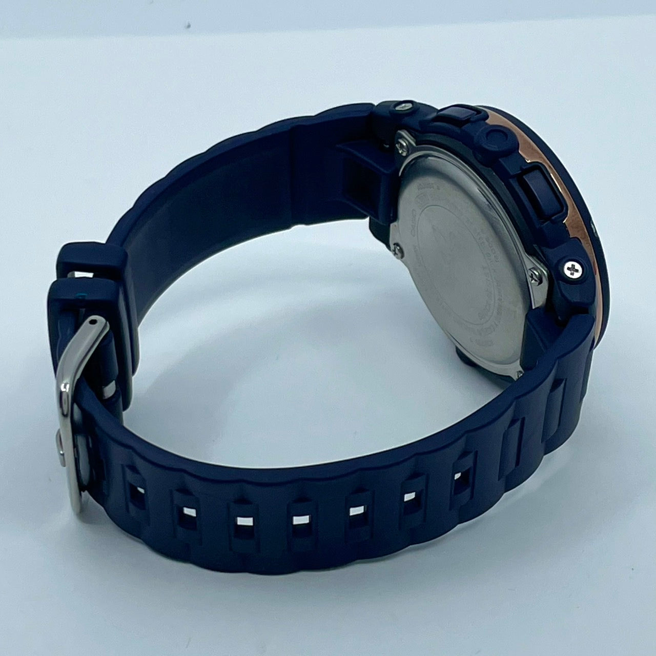 【電池交換済／稼働品】CASIO Baby-G カシオ ベビーG レディース 腕時計 BGA-150PG ネイビー ローズゴールド アナデジ 耐衝撃構造 10気圧防水 ワールドタイム アラーム ストップウォッチ カジュアル スポーティ クリーニング済 G6