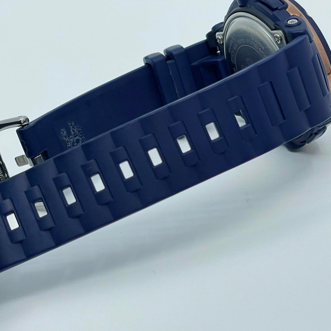 【電池交換済／稼働品】CASIO Baby-G カシオ ベビーG レディース 腕時計 BGA-150PG ネイビー ローズゴールド アナデジ 耐衝撃構造 10気圧防水 ワールドタイム アラーム ストップウォッチ カジュアル スポーティ クリーニング済 G6