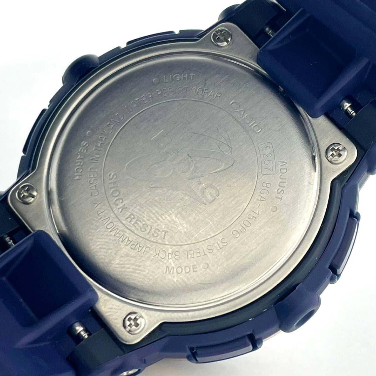 【電池交換済／稼働品】CASIO Baby-G カシオ ベビーG レディース 腕時計 BGA-150PG ネイビー ローズゴールド アナデジ 耐衝撃構造 10気圧防水 ワールドタイム アラーム ストップウォッチ カジュアル スポーティ クリーニング済 G6