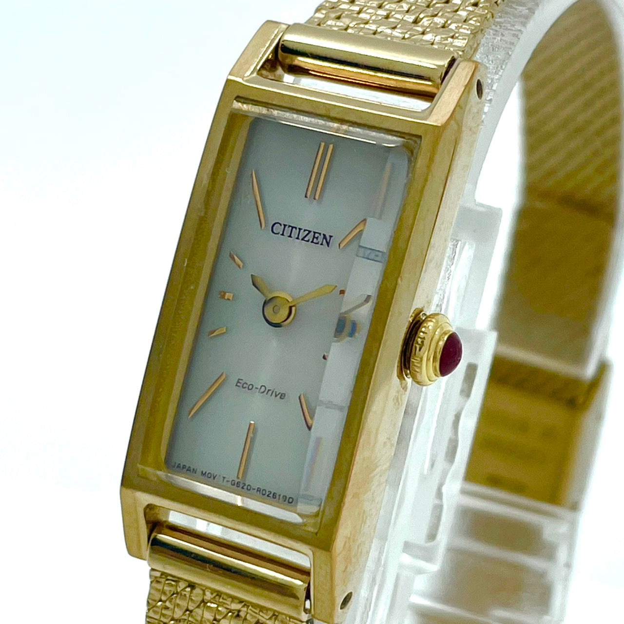 【稼働品】 citizen シチズン Kii: キー 腕時計 EG7043-50W レディース エコドライブ ソーラー ゴールド レクタンギュラー スクエア メッシュベルト クラシック アンティーク ドレスウォッチ ビジネス フェミニン クリーニング済 G6