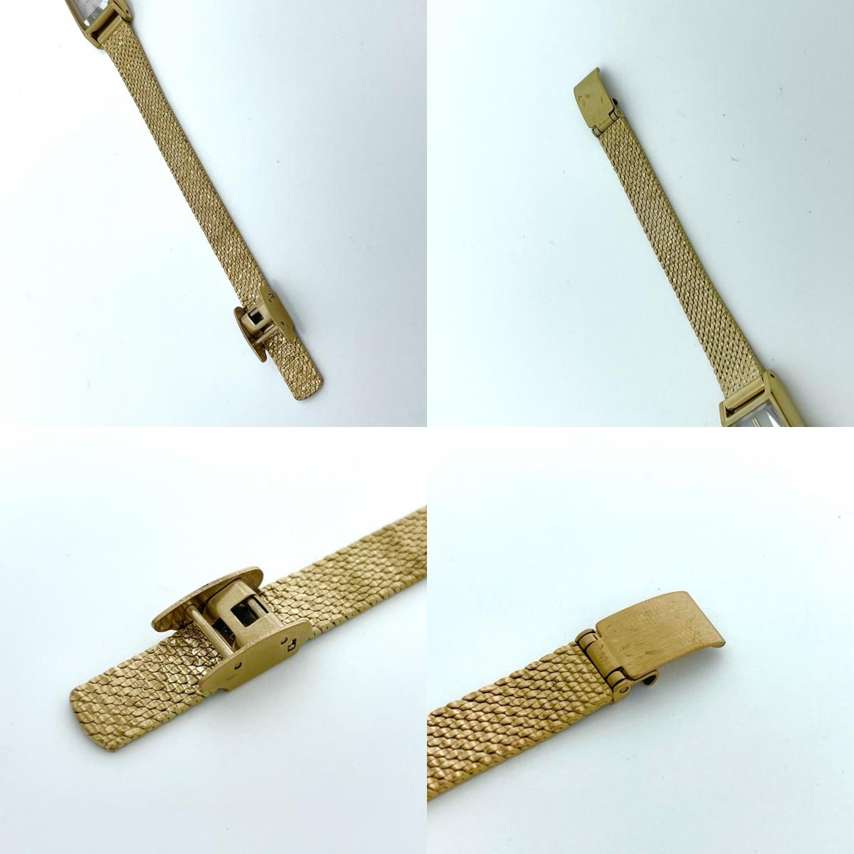 【稼働品】 citizen シチズン Kii: キー 腕時計 EG7043-50W レディース エコドライブ ソーラー ゴールド レクタンギュラー スクエア メッシュベルト クラシック アンティーク ドレスウォッチ ビジネス フェミニン クリーニング済 G6