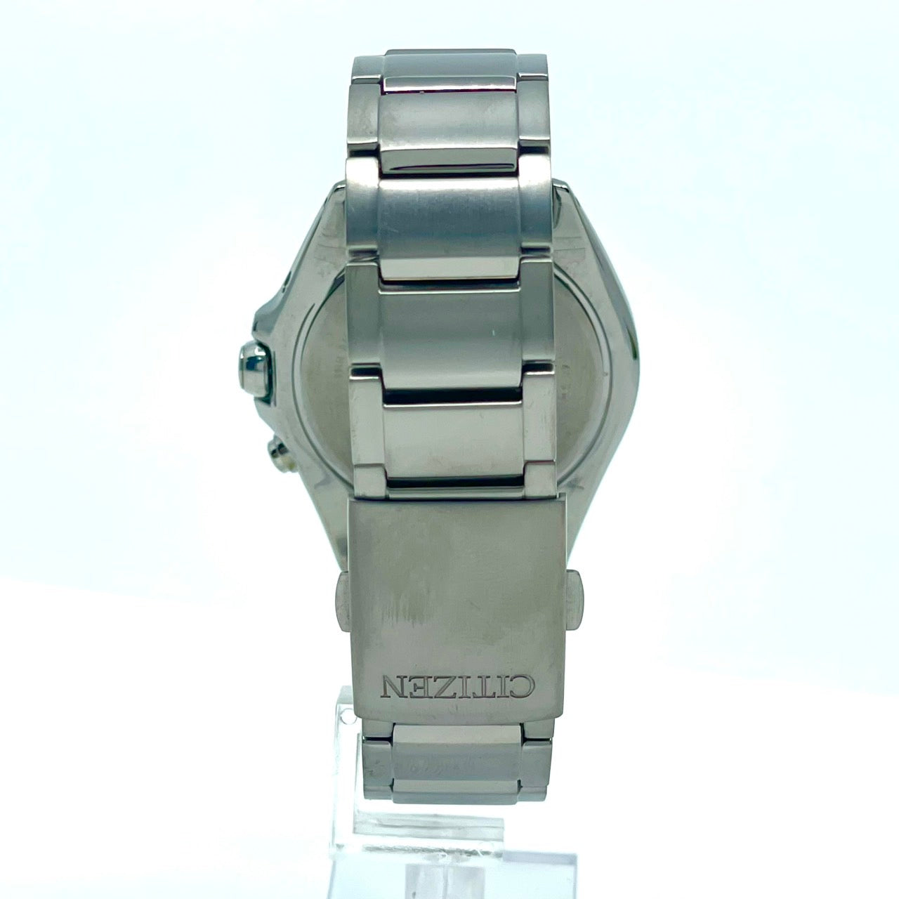 【稼働品】CITIZEN シチズン メンズ 腕時計 エコドライブ 電波ソーラー H149-S118921 ワールドタイム ネイビー文字盤 シルバー 多機能 ビジネス スタイリッシュ アナログ 10気圧防水 パーペチュアルカレンダー クリーニング済 G6