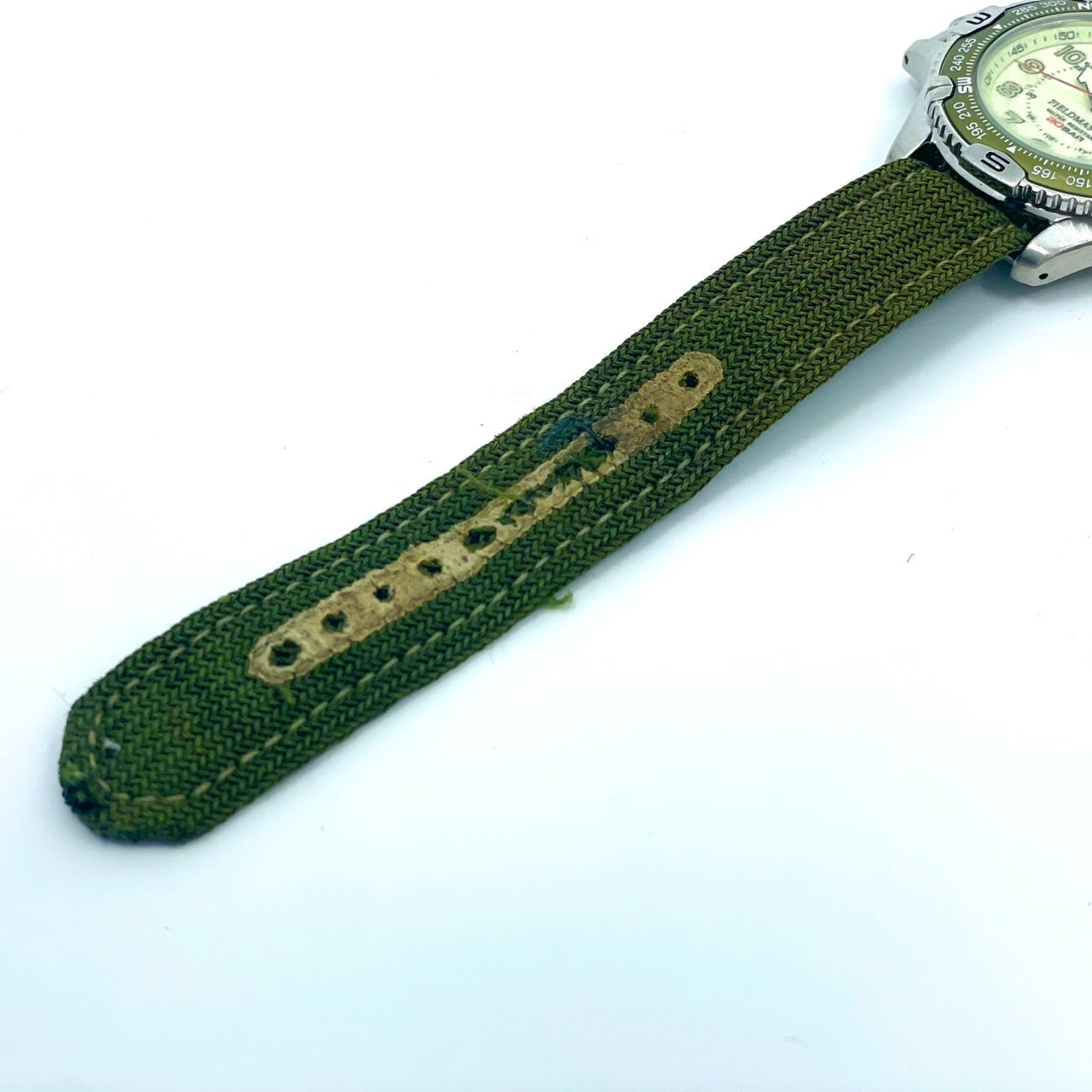 【電池交換済／稼働品】SEIKO セイコー FIELD MASTER フィールドマスター 7N35-6090 メンズ 腕時計 20BAR防水 方位磁針ベゼル ミリタリーウォッチ アウトドア カーキ グリーン クオーツ アナログ ビンテージ クリーニング済 G6