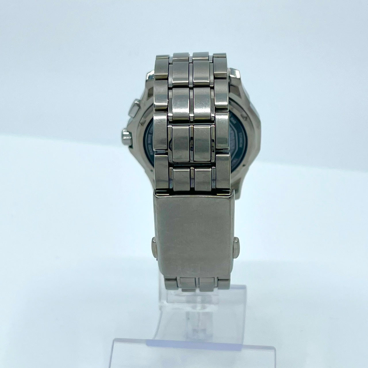 【稼働品】SEIKO BRIGHTZ セイコー ブライツ メンズ 腕時計 7B22-0AC0 電波ソーラー チタン ネイビー文字盤 シルバー 軽量 多機能 デイト ビジネス スタイリッシュ アナログ パーペチュアルカレンダー ワールドタイム 10気圧防水 G6