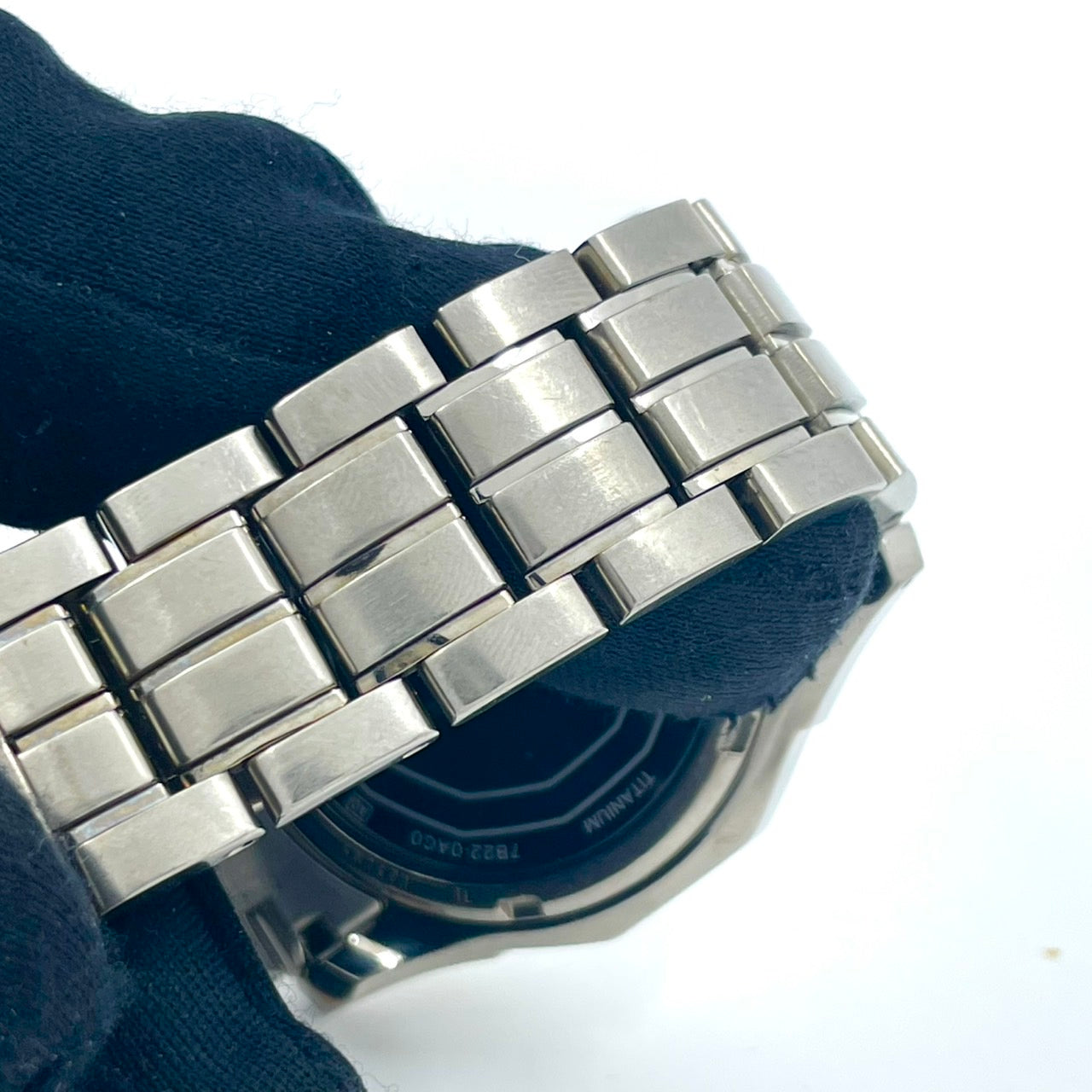 【稼働品】SEIKO BRIGHTZ セイコー ブライツ メンズ 腕時計 7B22-0AC0 電波ソーラー チタン ネイビー文字盤 シルバー 軽量 多機能 デイト ビジネス スタイリッシュ アナログ パーペチュアルカレンダー ワールドタイム 10気圧防水 G6