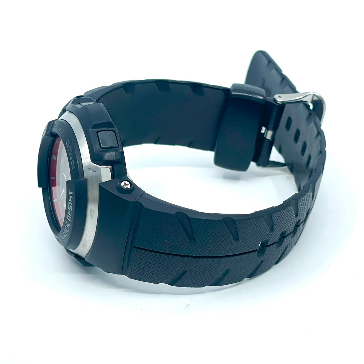 【電池交換済／稼働品】CASIO G-SHOCK G-300 カシオ Gショック メンズ 腕時計 アナデジ レッド ブラック 耐衝撃構造 20気圧防水 多機能 ワールドタイム ストップウォッチ アラーム スポーティ カジュアル クリーニング済 G6