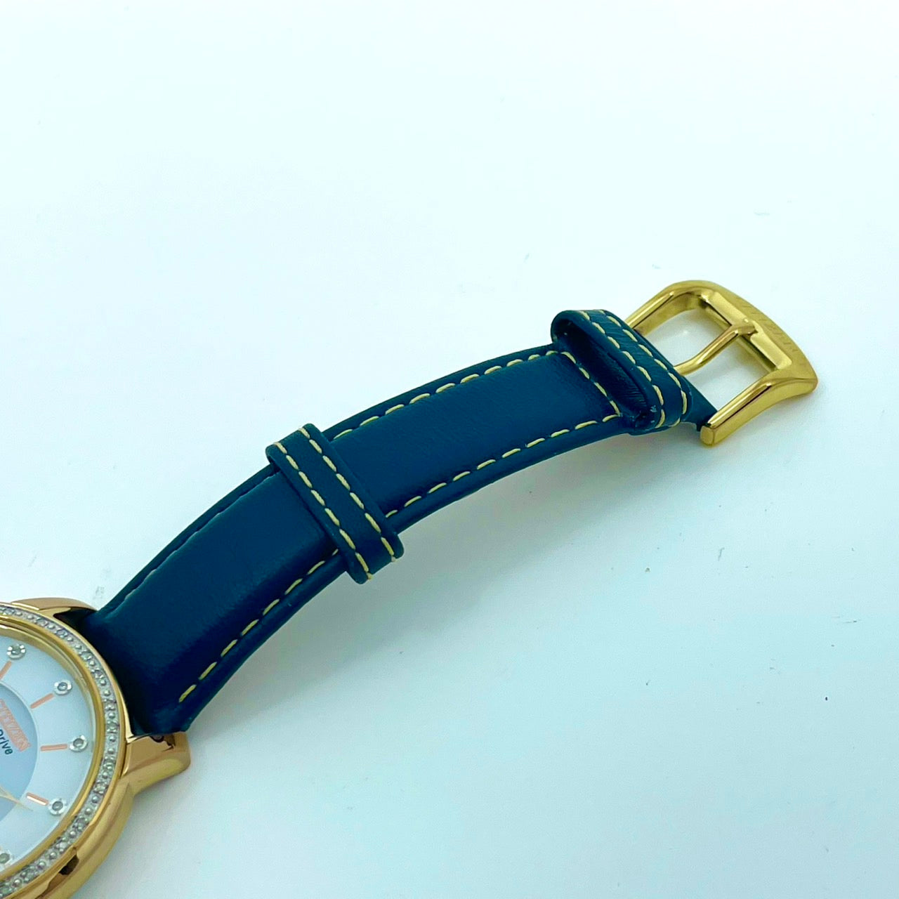 【動作確認済】シチズン CITIZEN エコドライブ レディース 腕時計 B690-S080410 ソーラー クリスタルベゼル ハートモチーフ ゴールド ネイビー エレガント ゴージャス クラシック ウォッチ G6