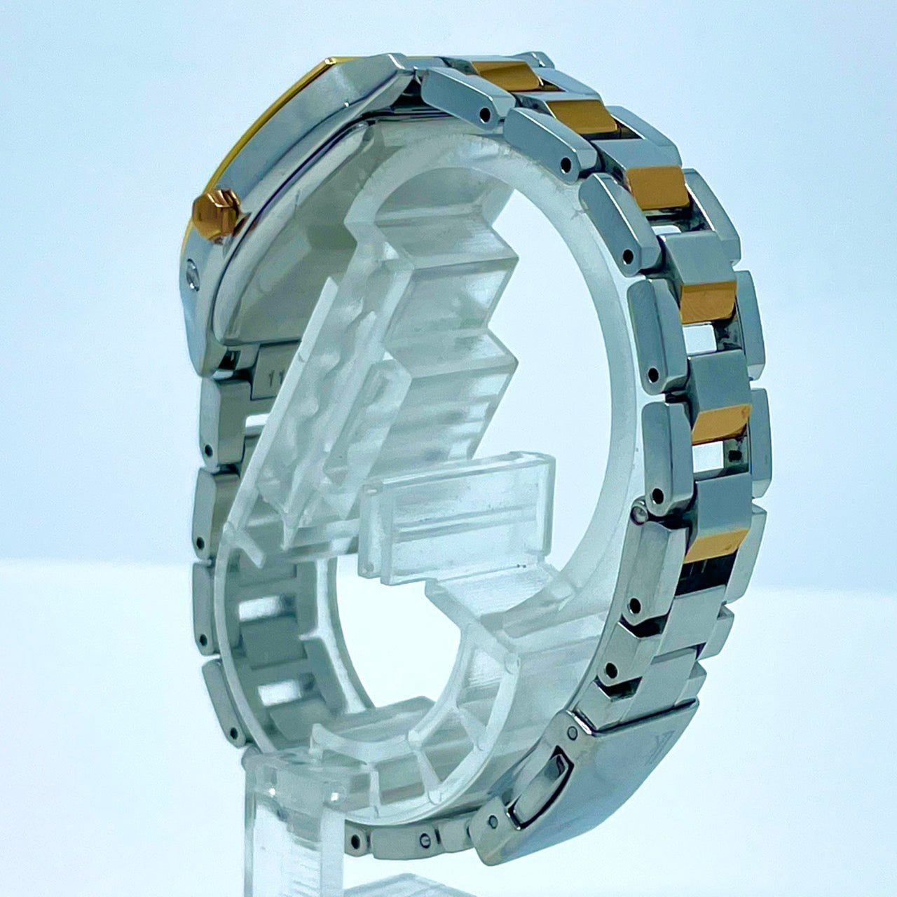 【稼働/美品】セイコー ルキア 3B51-0AE0 レディース 腕時計 ソーラー電波 トノー型 ピンク文字盤 シルバー ゴールド コンビ ステンレス エレガント クラシック ビジネス オフィス ファッションウォッチ クリーニング済 G6