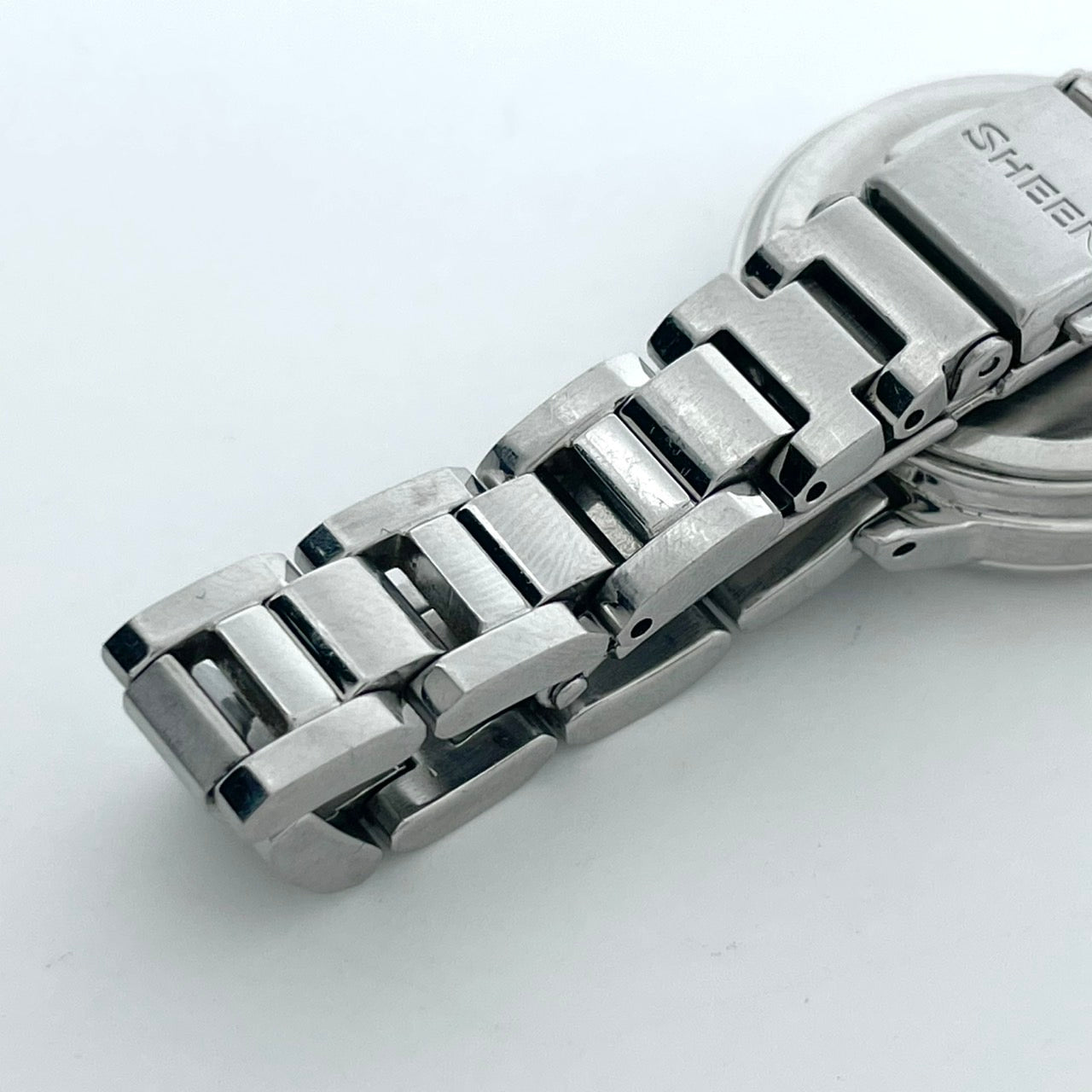 【稼働/美品】カシオ シーン 腕時計 SHW-1500 レディース ソーラー電波 シルバー ブルー針 デイト表示 星モチーフ ラウンド エレガント クラシック ビジネス オフィス ファッションウォッチ クリーニング済 G6