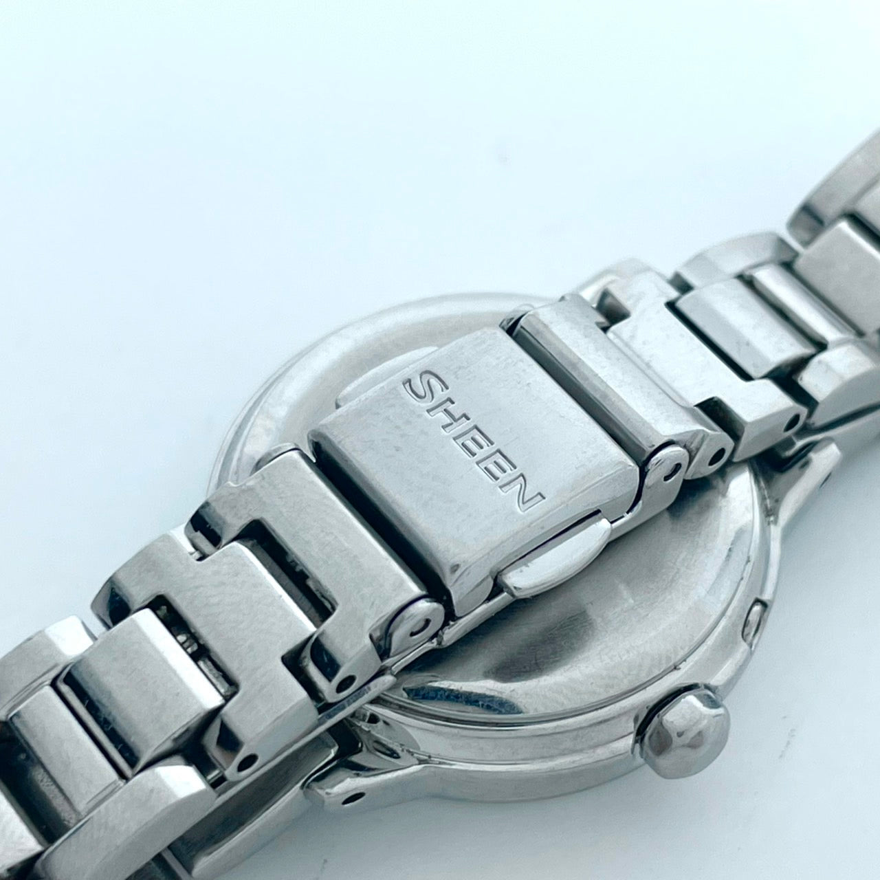 【稼働/美品】カシオ シーン 腕時計 SHW-1500 レディース ソーラー電波 シルバー ブルー針 デイト表示 星モチーフ ラウンド エレガント クラシック ビジネス オフィス ファッションウォッチ クリーニング済 G6