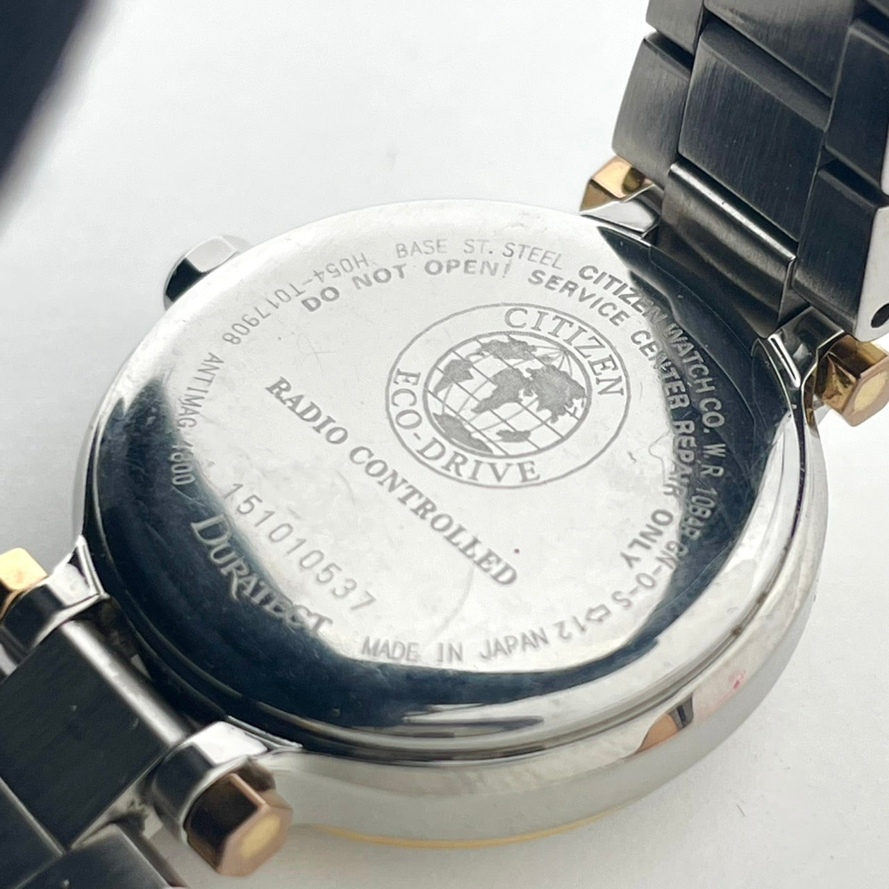 【稼働/美品】シチズン XC クロスシー 腕時計 H058-T017908 レディース エコドライブ ソーラー電波 シルバー ゴールド コンビ デイト表示 ラウンド ダイヤモンド エレガント ドレスウォッチ ビジネス クリーニング済 G6