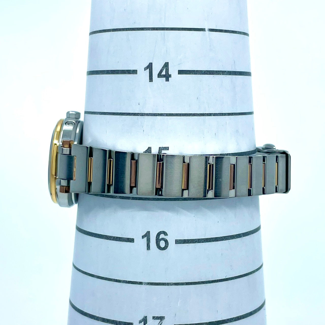 【稼働/美品】シチズン XC クロスシー 腕時計 H058-T017908 レディース エコドライブ ソーラー電波 シルバー ゴールド コンビ デイト表示 ラウンド ダイヤモンド エレガント ドレスウォッチ ビジネス クリーニング済 G6