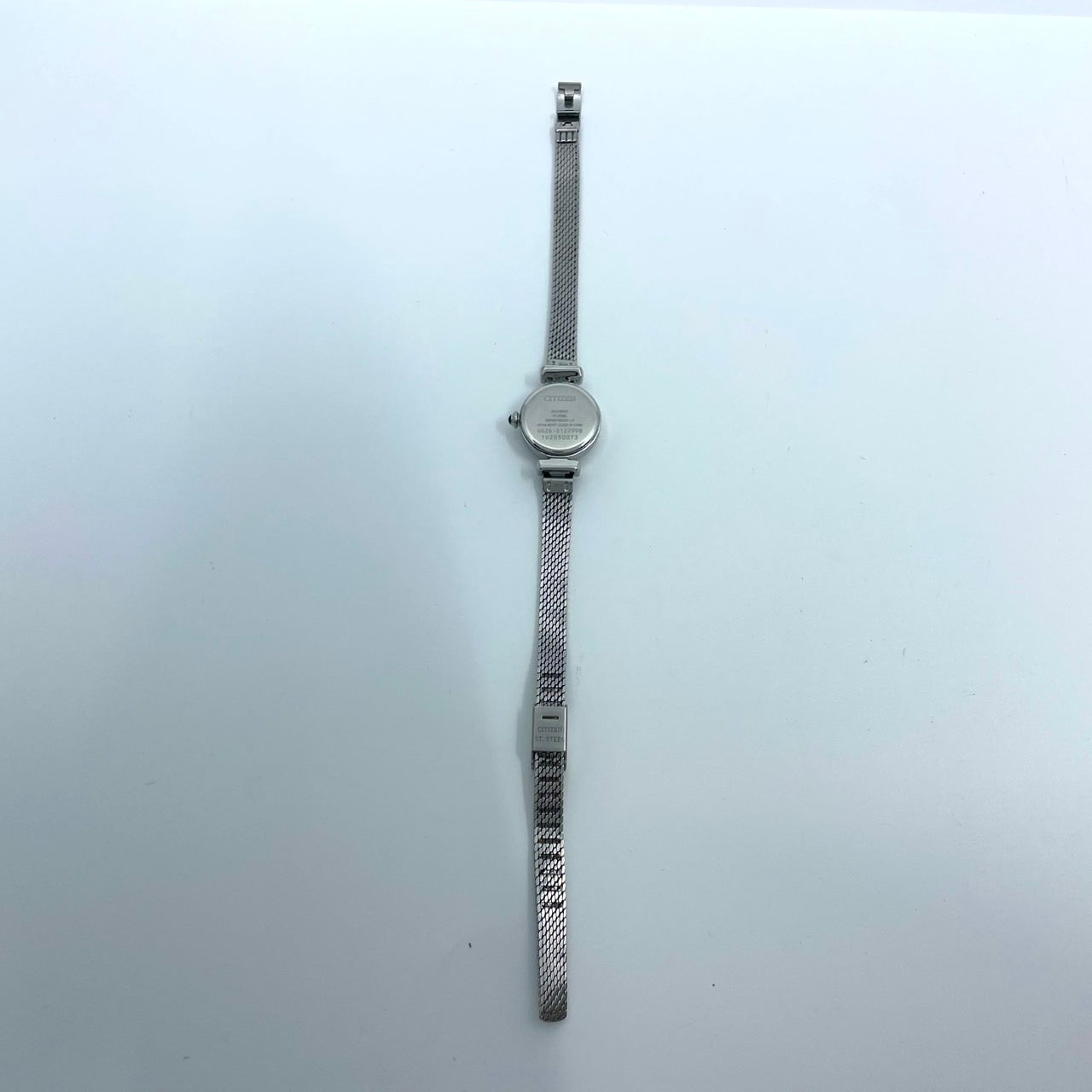 【稼働/美品】シチズン 腕時計 G626-S127998 レディース エコドライブ ソーラー シルバー シェル文字盤 ラウンド メッシュベルト クラシック エレガント ドレスウォッチ フェミニン ビジネス オフィス クリーニング済 G6